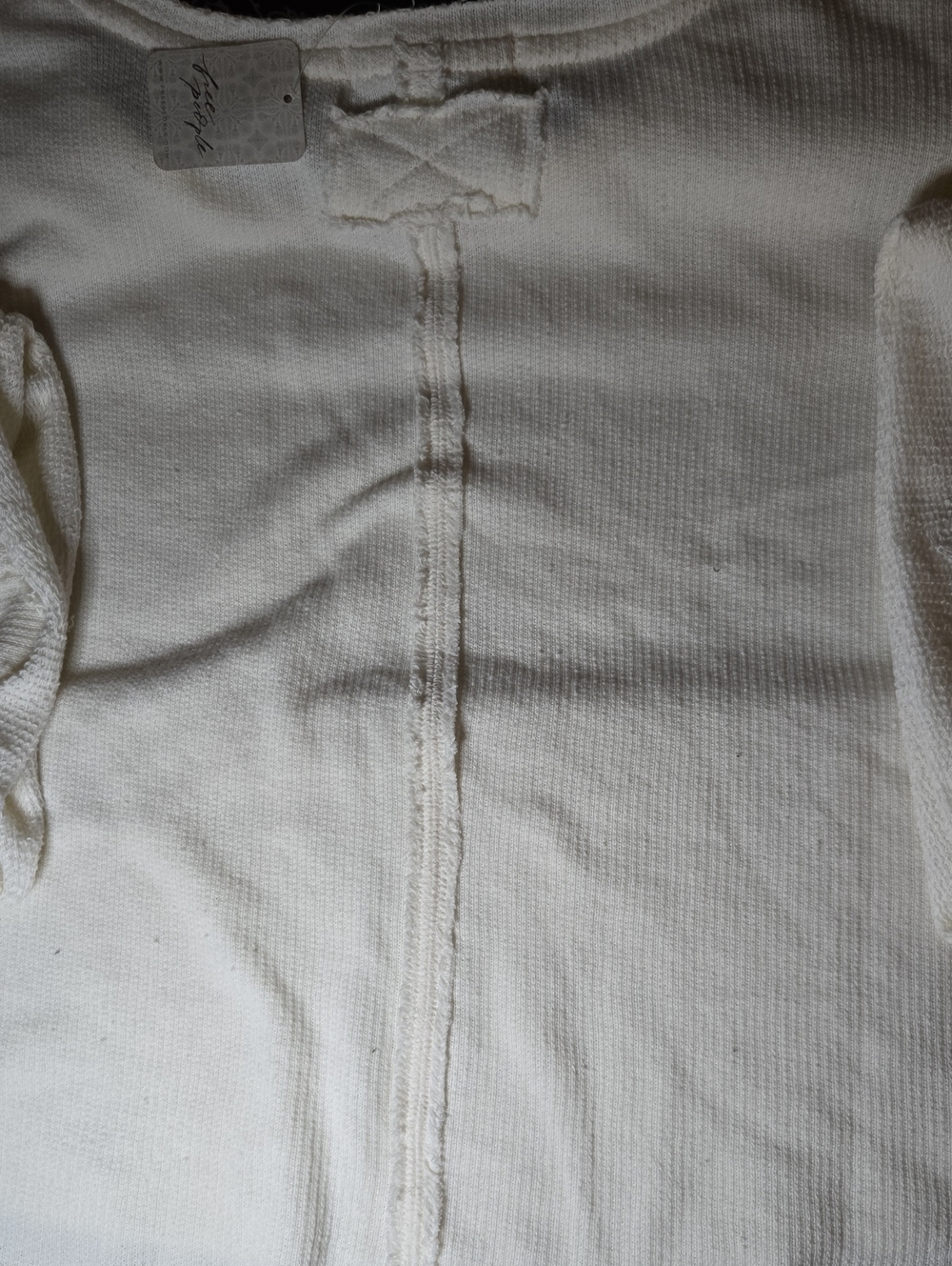 Free People NWT Cropped Short Sleeve Sweatshirt Sz. XL - Picture 6 of 10